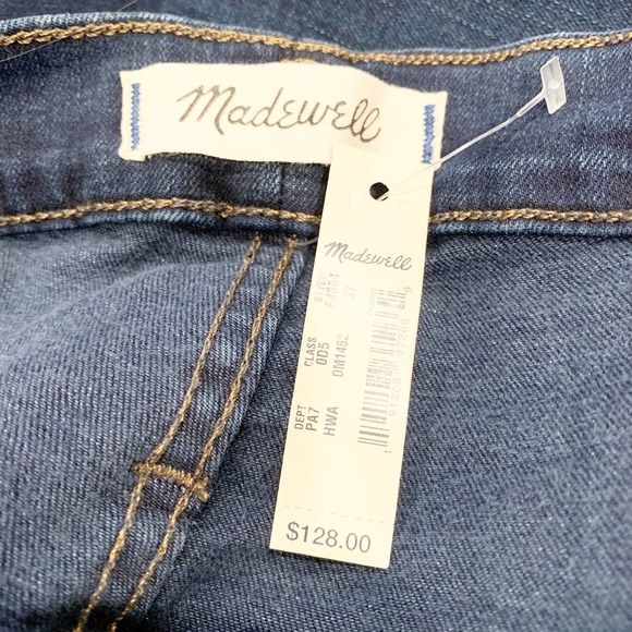Madewell High Rise Skinny Blue Denim Jeans Whisker and fade Size 37 NWT - Picture 7 of 7